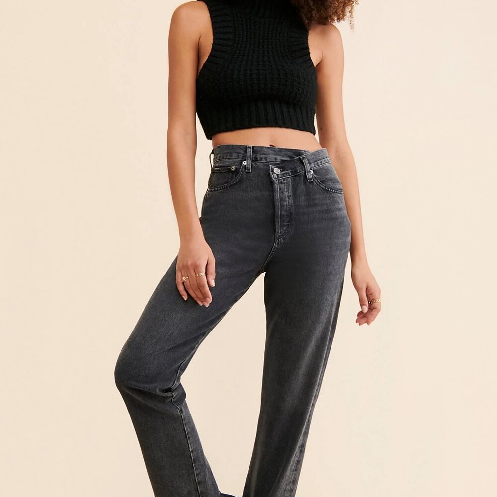 Women's AGOLDE High-Rise Criss Cross Jeans Size 28